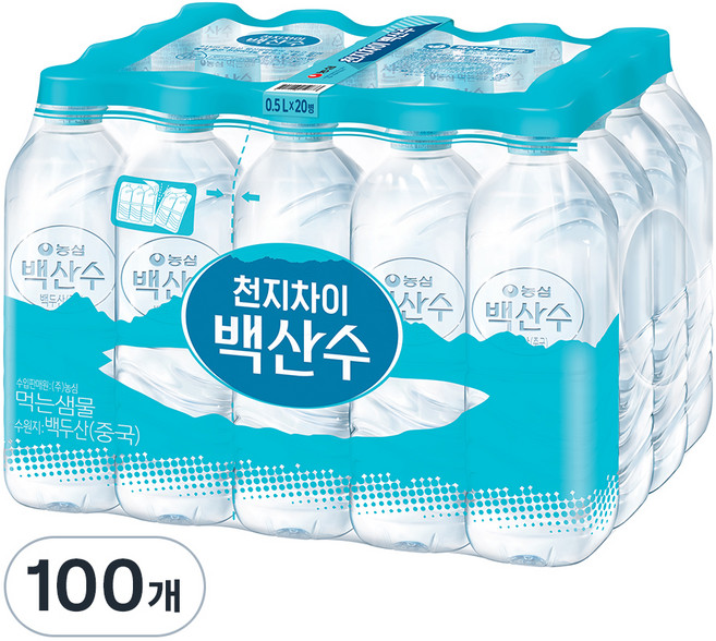 백산수 무라벨, 500ml, 100개