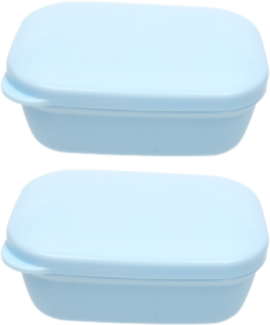 쓰리썬 휴대용 비누 사각 케이스, 블루, 2개