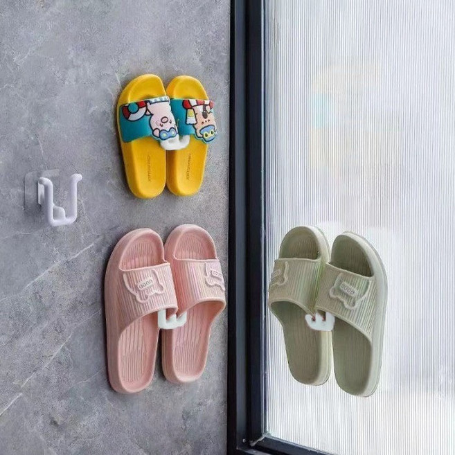 몰투유 실내화 욕실화 슬리퍼 걸이 후크, 화이트, 4개