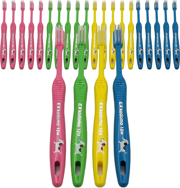 코도모 어린이 칫솔 12M, 혼합색상, 4개입, 6세트