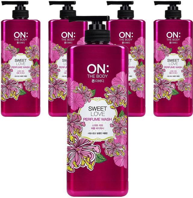 온더바디 퍼퓸 바디워시 스위트 러브, 500g, 5개