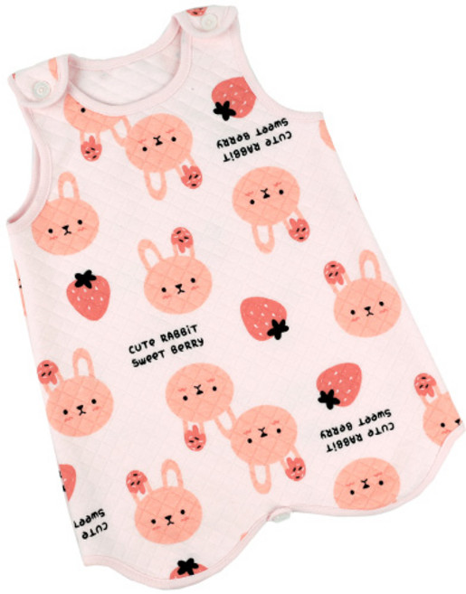 메이키즈 아동용 딸기 퐁당 레빗 수면조끼