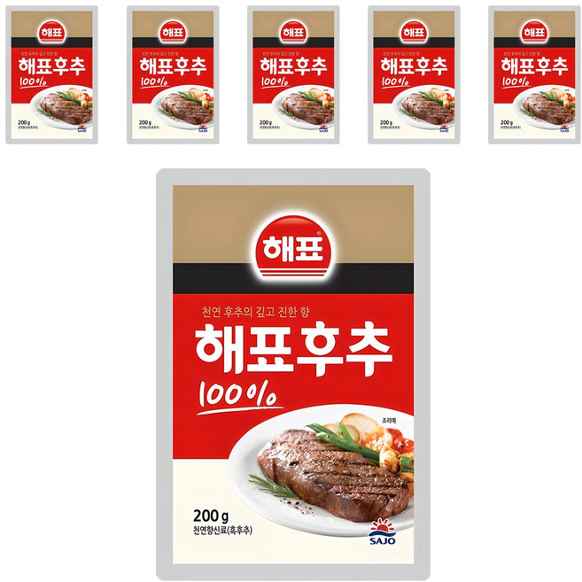 해표 순후추, 200g, 6개