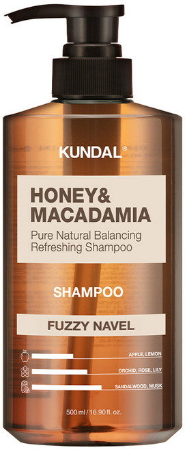 쿤달 허니 앤드 마카다미아 네이처 샴푸 퍼지네이블향, 500ml, 1개