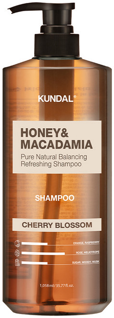 쿤달 허니 앤 마카다미아 샴푸 네이처 체리블라썸, 1.058L, 1개