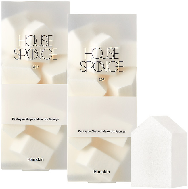 한스킨 하우스 메이크업 스펀지 20p, 2개