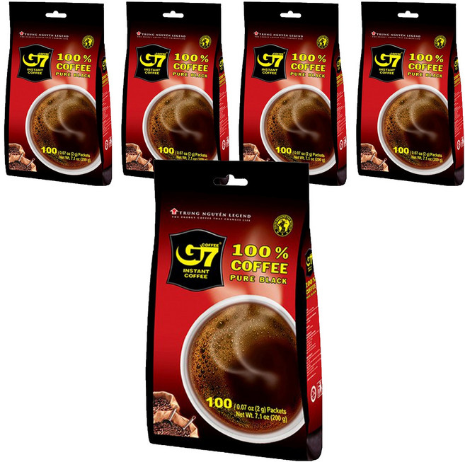 G7 純咖啡 量販包, 2g, 100入, 5袋
