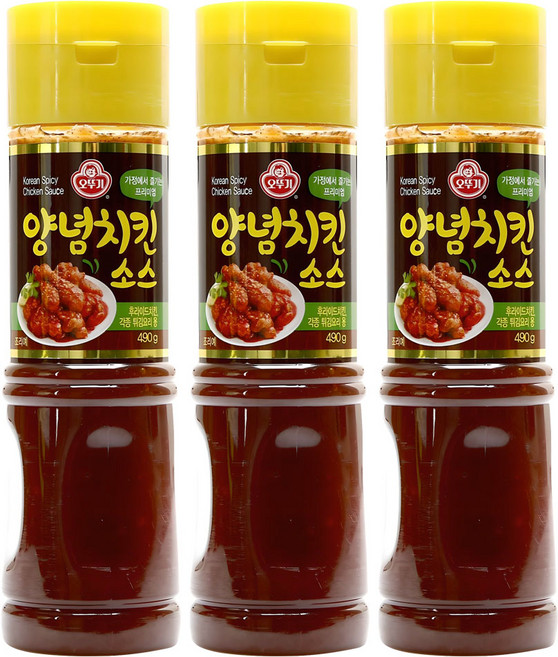 오뚜기 양념치킨 소스, 490g, 3개