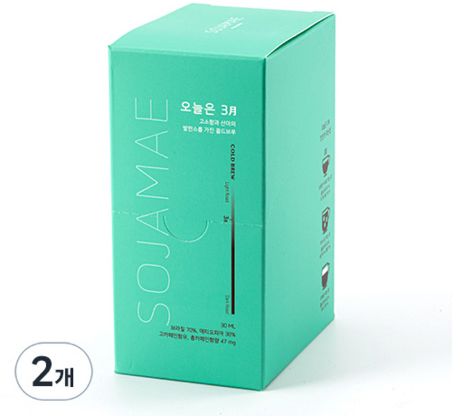소자매 오늘은 3월 콜드브루 더치커피, 30ml, 10개입, 2개