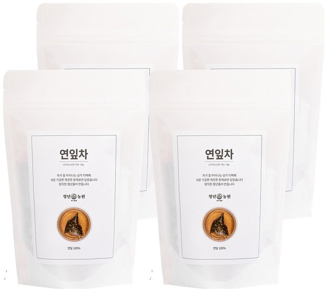 청년농원 저온가공 연잎차 삼각티백, 1g, 50개입, 4개