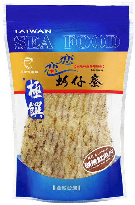 戀戀蚵仔寮 炭烤魷魚片, 100g, 1包