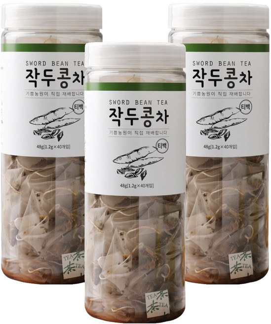 Joyful Farm 刀豆茶茶包, 1.2g, 40入, 3罐