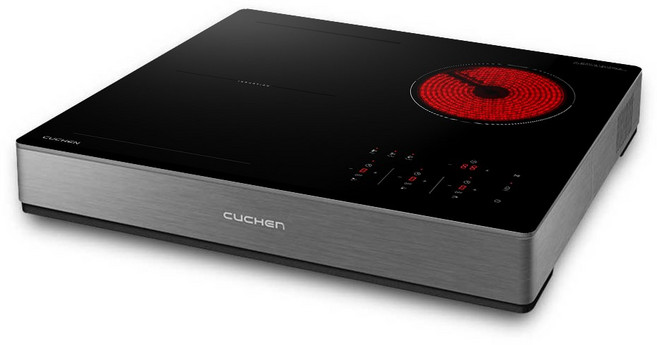 쿠첸 FLEX 하이브리드 레인지 3구 + 스탠딩 케이스 87mm 방문설치, CIR-C3F3120DSBE, 프리스탠딩