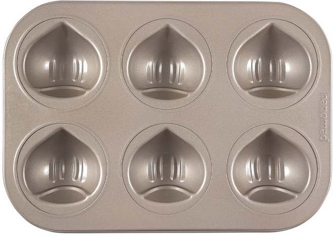 아노마드 밤 마들렌틀 팬 6구 골드, 1개