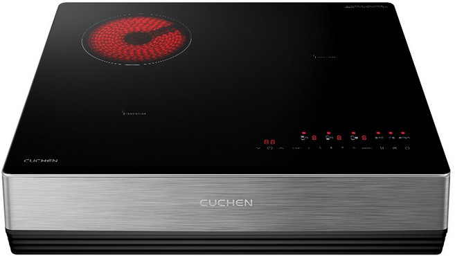 쿠첸 SMART 하이브리드 레인지 3구 + 스탠드 케이스 150mm 방문설치, CIR-C3S3410DSBE, 프리스탠딩