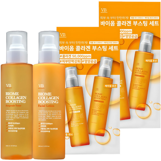 비바스 바이옴 콜라겐부스팅 스킨 200ml + 로션 200ml 2종 세트, 2세트
