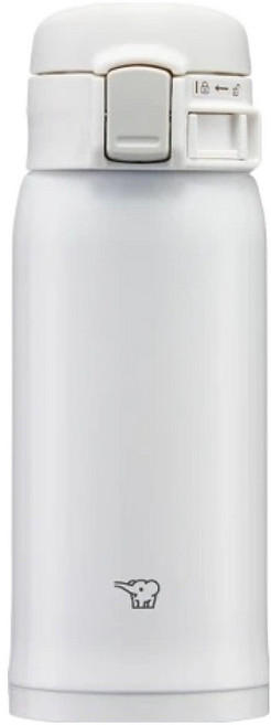 ZOJIRUSHI 象印 保溫保冷一鍵式保溫杯, 啞光白, 360ml, 1個