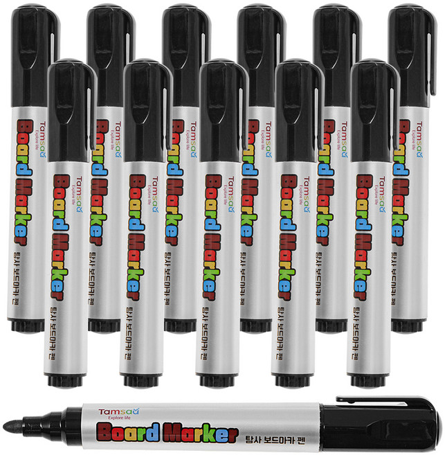 탐사 보드마카 펜, 블랙, 12개