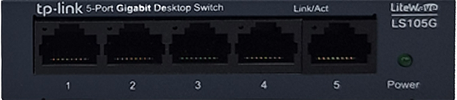 tp-link 5埠 Gigabit交換器 鐵殼, LS105G, 1個