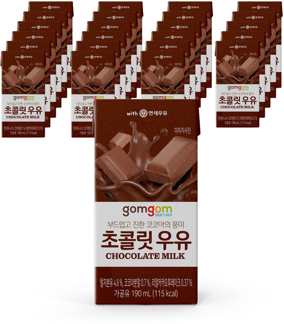 곰곰 초콜릿 우유, 190ml, 24개
