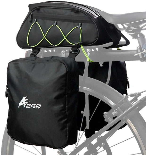 에이스피드 자전거 짐받이 가방, 블랙, 1개