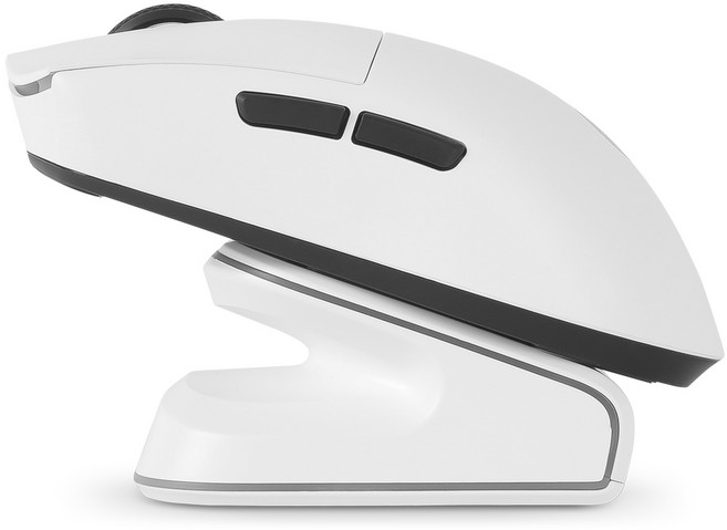 지클릭커 슈퍼히어로 르캄프 라이트 초경량 매크로 게이밍 블루투스 유무선 마우스, OP99 MASTER, 화이트