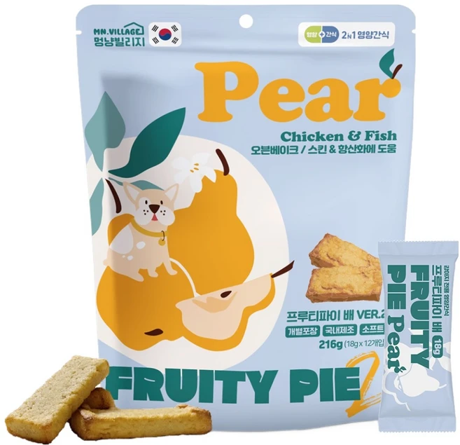 멍냥빌리지 강아지 프루티파이, 216g, 1개, 배맛 - 쿠팡