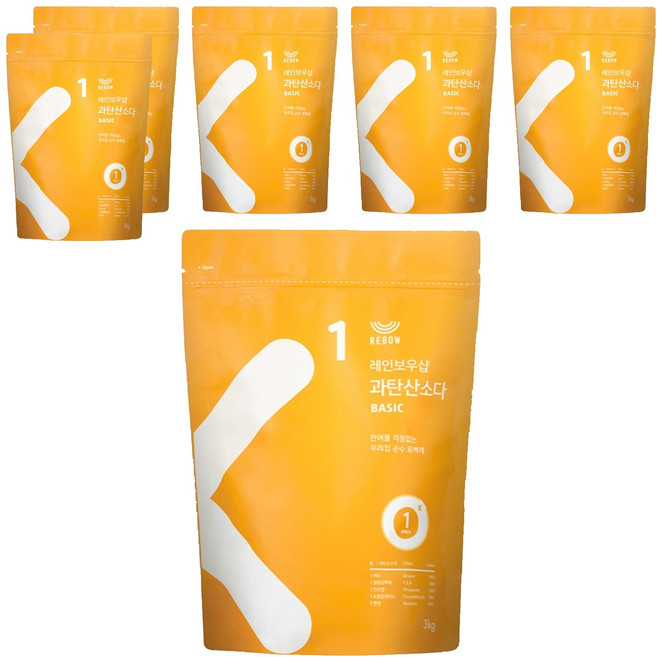 레인보우샵 과탄산소다 베이직, 3kg, 6개