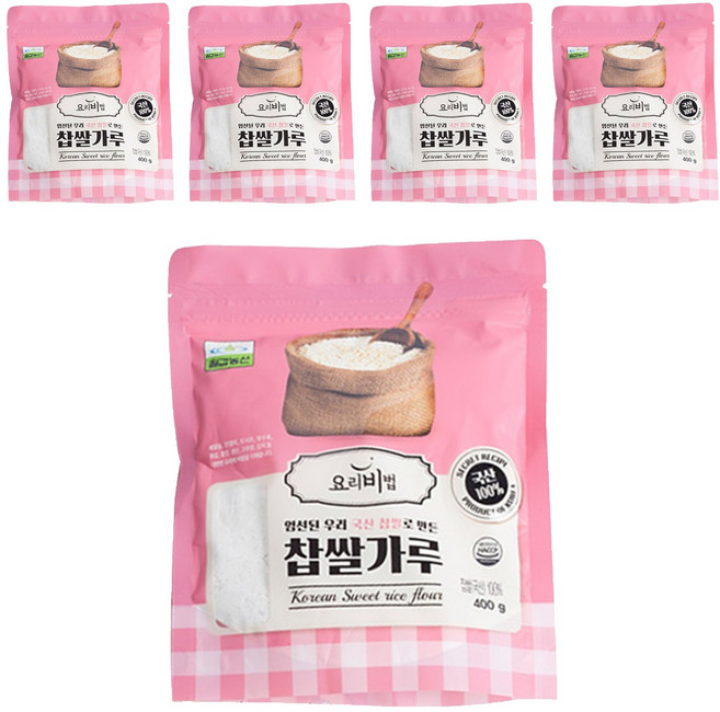 칠갑농산 찹쌀가루, 400g, 5개