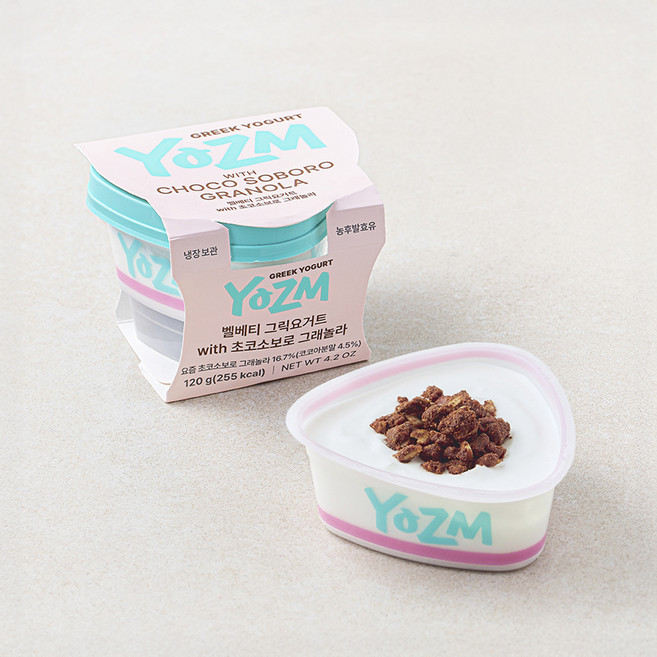 요즘 벨베티 그릭요거트 with 초코소보로 그래놀라, 120g, 1개, 1개입