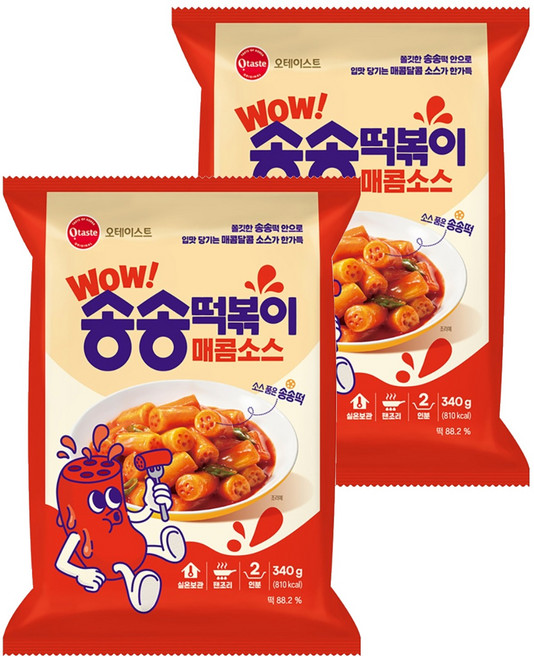 오테이스트 송송떡볶이 매콤소스, 340g, 2개