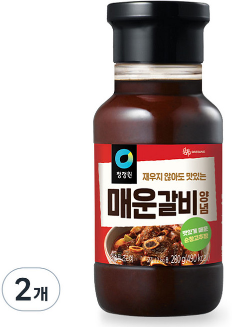 청정원 매운갈비 양념, 280g, 2개