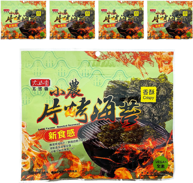 太珍香 小農片烤海苔 香酥, 30g, 5包