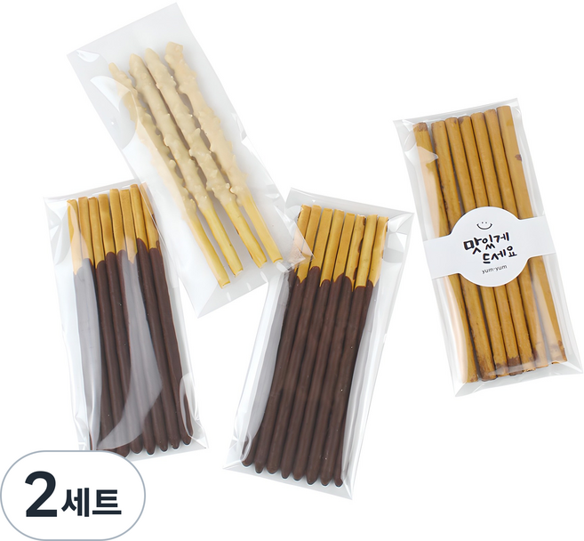 접착식 OPP 무지 쿠키포장비닐 10 x 15 cm, 200개, 2세트