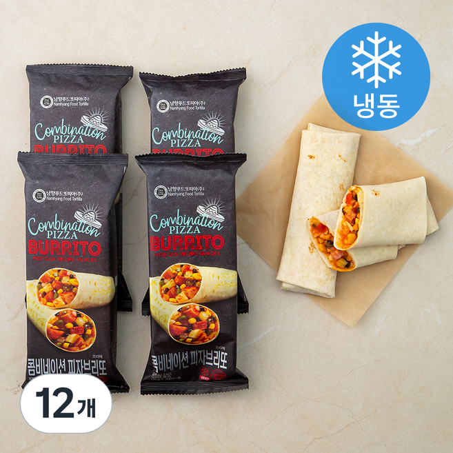 남향또띠아 콤비네이션 피자브리또 (냉동), 125g, 4개입, 3개