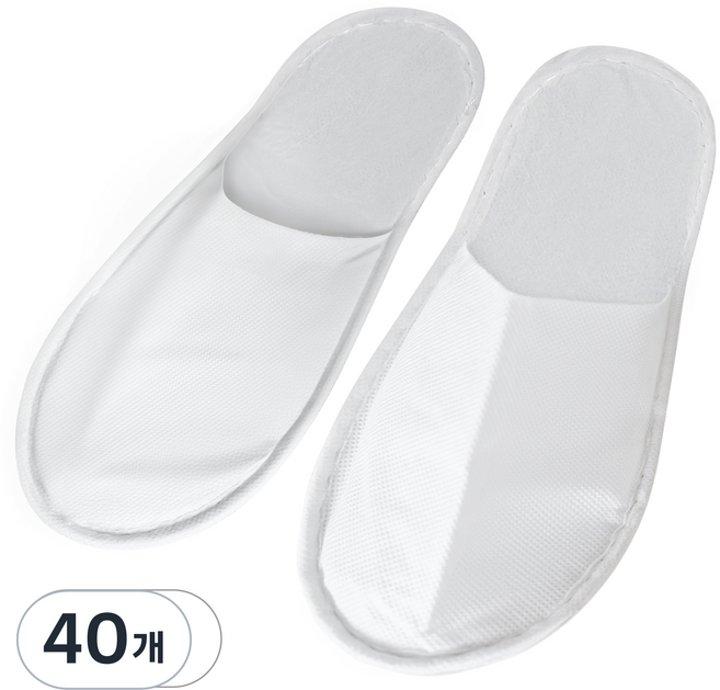 탐사 일회용 슬리퍼, 화이트, 40개