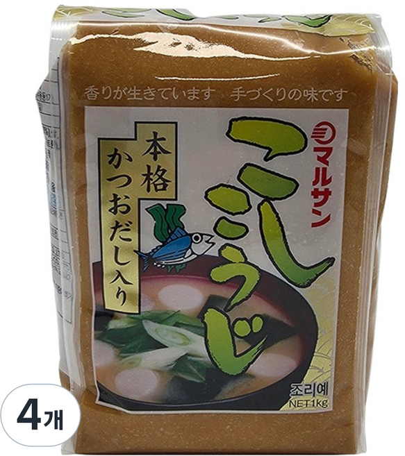 마루산 고시고우지 미소된장, 1kg, 4세트