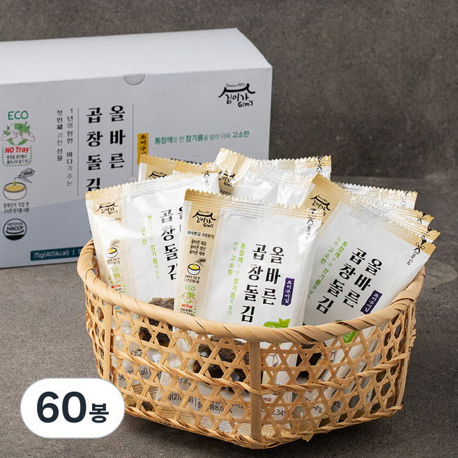 김이가 올바른 조미구이 곱창돌김, 5g, 15개입, 4개