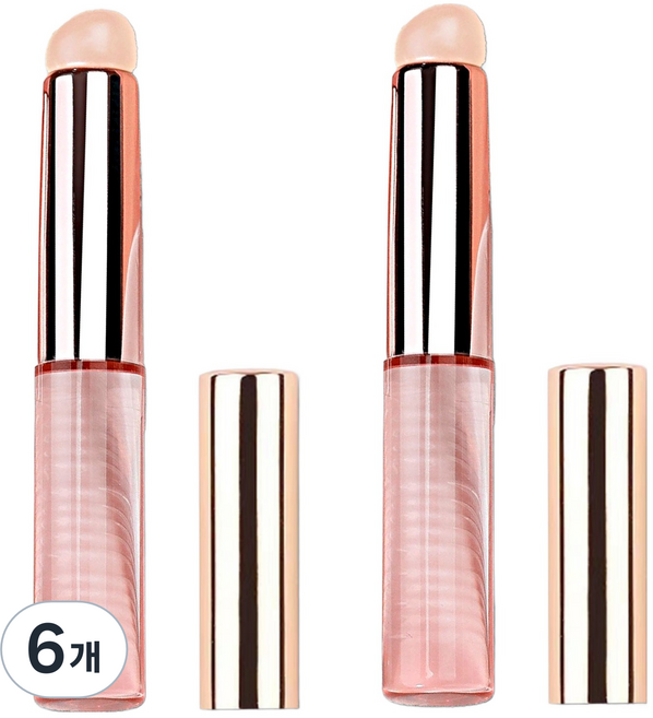 엣지프로 실리콘 립스틱 브러쉬, 6개, 로즈핑크