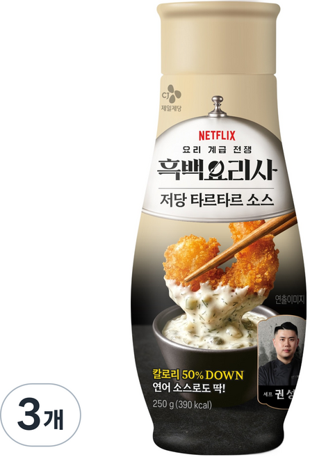 CJ제일제당 권성준셰프 저당 타르타르 소스, 250g, 3개