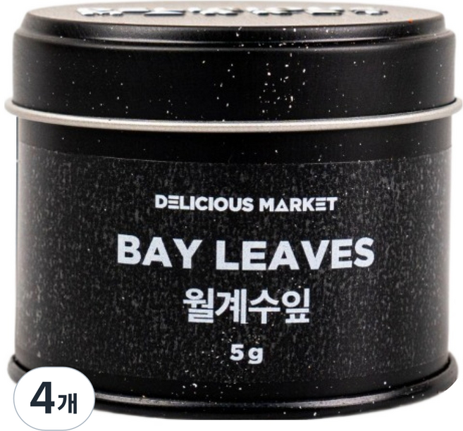 DELICIOUS MARKET 頂級月桂葉香料 The Black, 5g, 4個