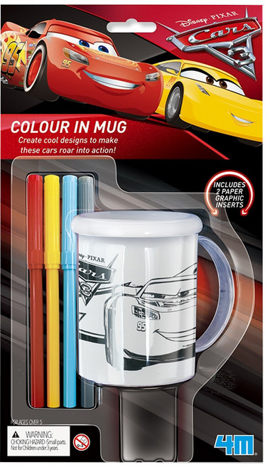 4M 迪士尼彩繪杯, 閃電麥坤 白色 + 黑色, 1組