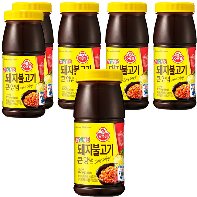 오뚜기 돼지불고기 큰 양념, 875g, 6개