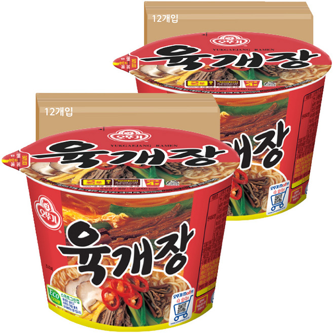 오뚜기 육개장 컵라면 110g, 24개