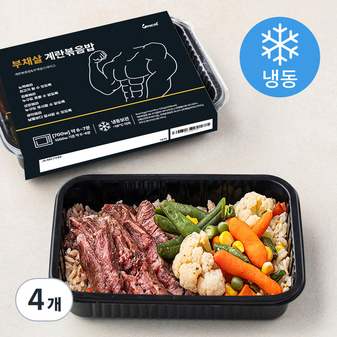 식스밀 부채살 계란볶음밥 (냉동), 325g, 4개