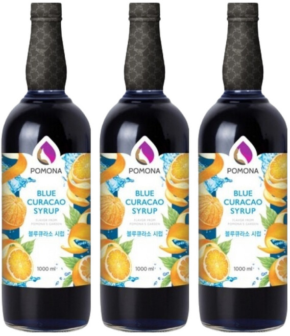 포모나 블루큐라소 시럽, 1L, 3개