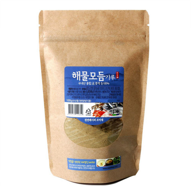 「뫼달해」해물모듬가루, 100g, 1개