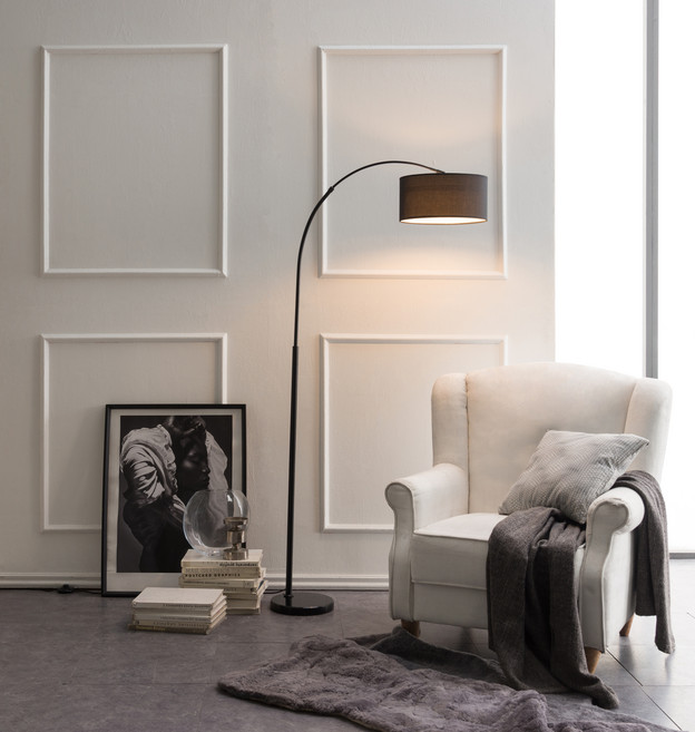 스피아노 알렉스 활 인테리어 장스탠드 대리석 받침대 SS-4100, 블랙