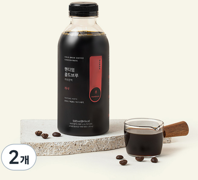 핸디엄 냉장 콜드브루 커피원액 케냐, 500ml, 2개