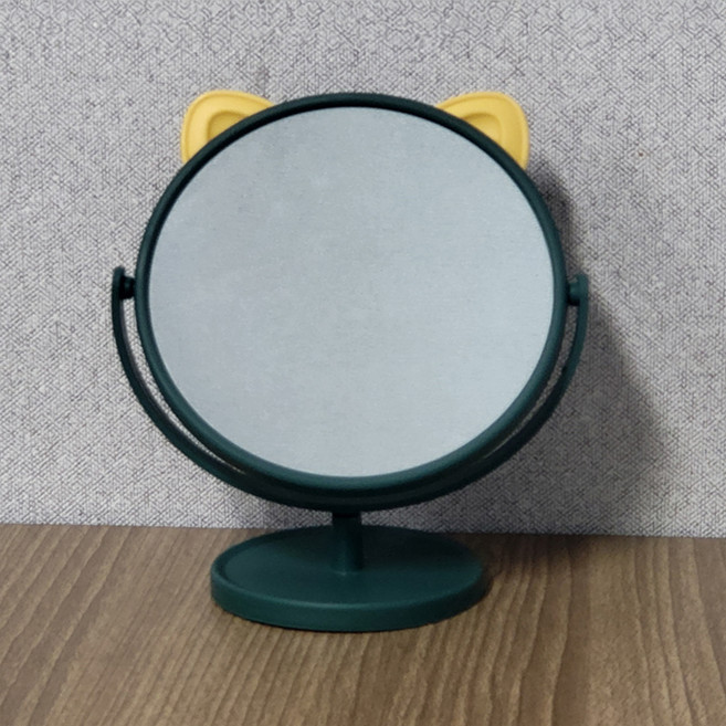 커몽커몽 귀여운 고양이 탁상거울, 그린